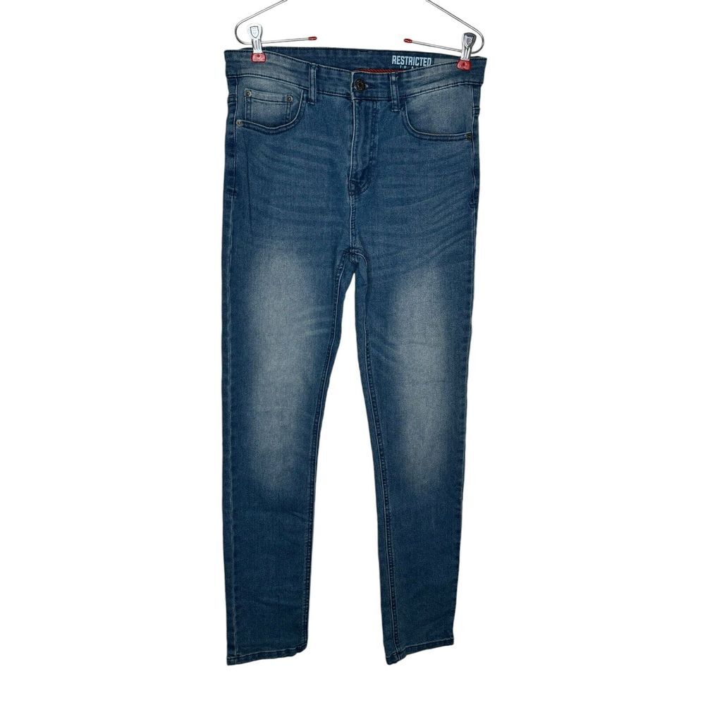 Restricted to All Men's Jeans Slim Fit Mid-Rise Skinny Stretch Denim Blue Sz. 30